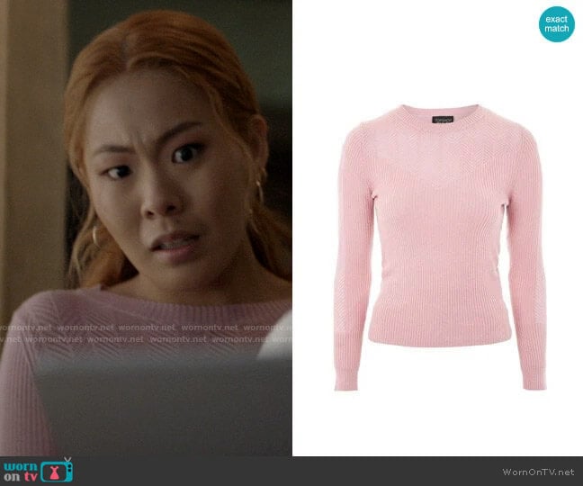 Topshop Pointelle Detail Top worn by Mary Hamilton (Nicole Kang) on Batwoman