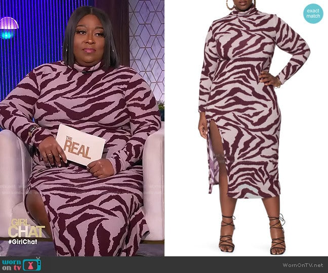 Affluence Long Sleeve Dress by Zelie for She worn by Loni Love on The Real