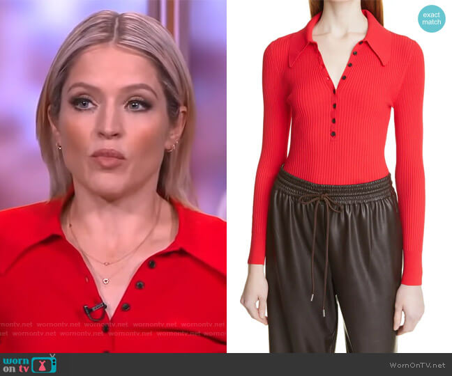 Lance Ribbed Top by A.L.C. worn by Sara Haines on The View