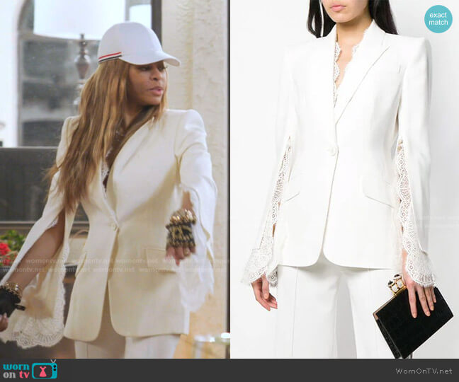 Lace Trim Blazer by Alexander McQueen worn by Mary Cosby  on The Real Housewives of Salt Lake City