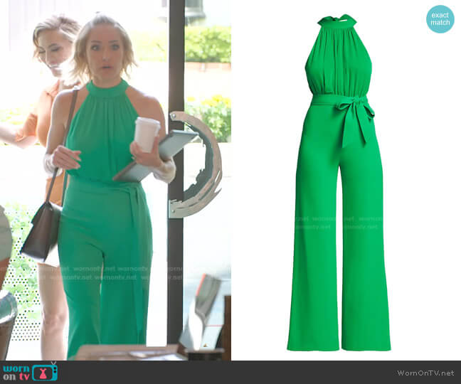 Thelma Halterneck Jumpsuit by Alice + Olivia worn by Mary Fitzgerald  on Selling Sunset
