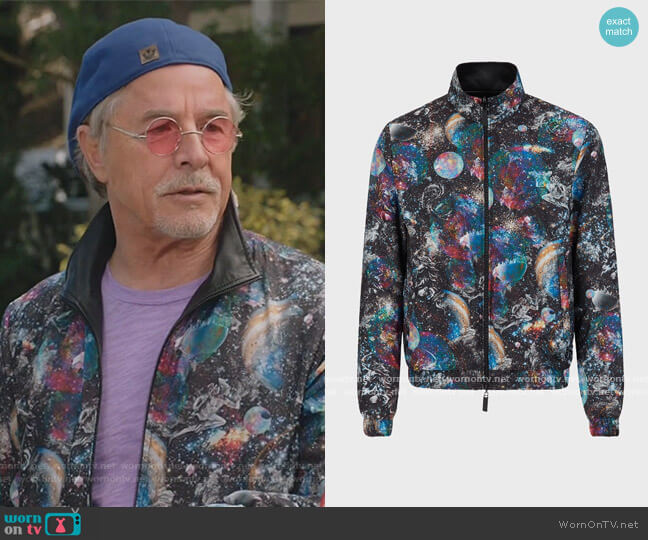 Rick’s space print reversible jacket on Kenan