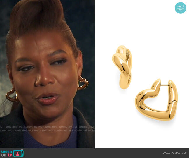 Balenciaga Loop Heart Earrings worn by Robyn McCall (Queen Latifah) on The Equalizer