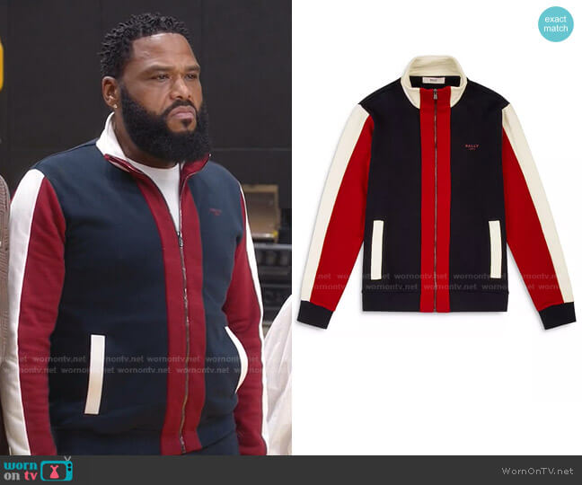 Cotton Color Blocked Jacket by Bally worn by Andre Johnson (Anthony Anderson) on Blackish