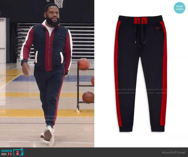 Cotton Color Blocked Sweatpants by Bally worn by Andre Johnson (Anthony Anderson) on Blackish