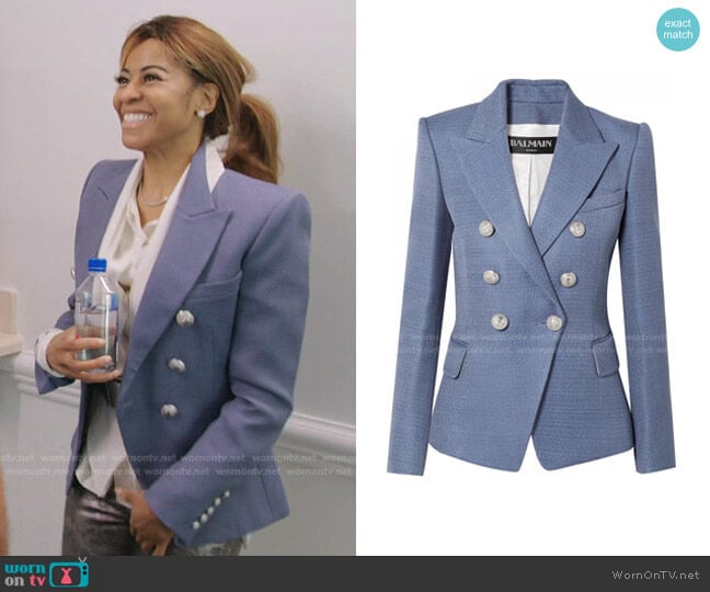 Double Breasted Blazer by Balmain worn by Mary Cosby on The Real Housewives of Salt Lake City