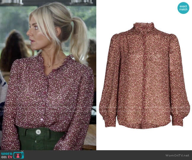 ba&sh Pabi Blouse worn by Amy (Eliza Coupe) on Pivoting