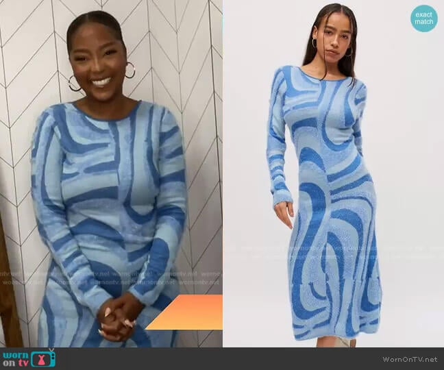 Blue Moon Midi Dress by House of Sunny worn by Makho Ndlovu on Today