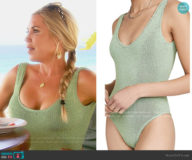 The Mara One Piece Swimsuit by Bond Eye worn by Dr. Jen Armstrong  on The Real Housewives of Orange County