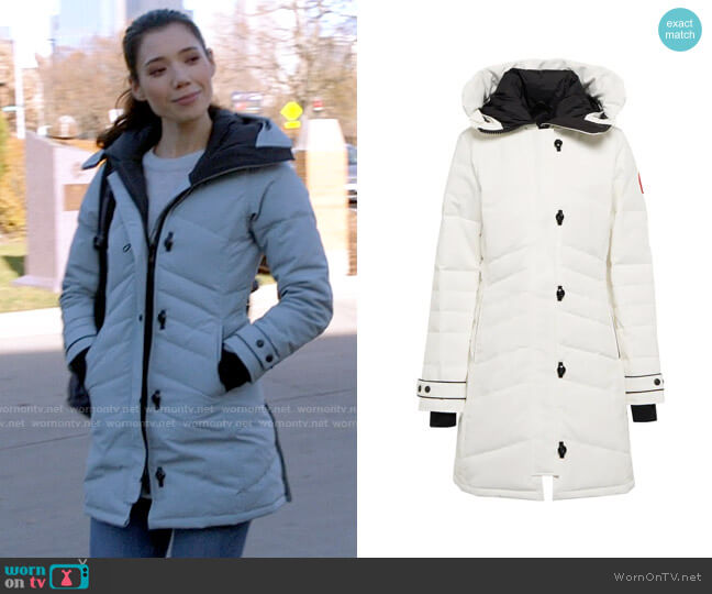 Canada Goose Lorette Coat worn by Violet Mikami (Hanako Greensmith) on Chicago Fire
