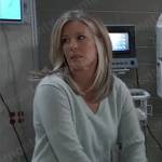 Carly’s v-neck cashmere sweater on General Hospital