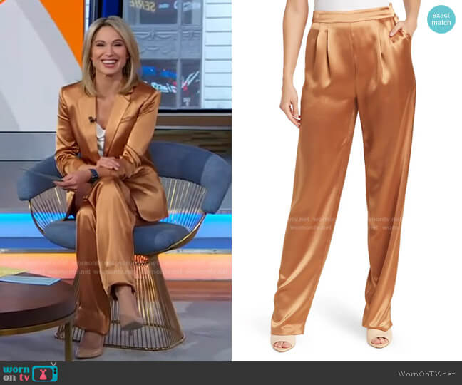 Khloe Satin Blazer by Cinq a Sept worn by Amy Robach on Good Morning America