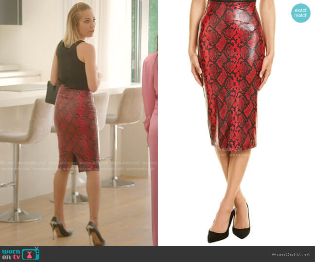 Animal Midi Skirt by Commando worn by Mary Fitzgerald  on Selling Sunset