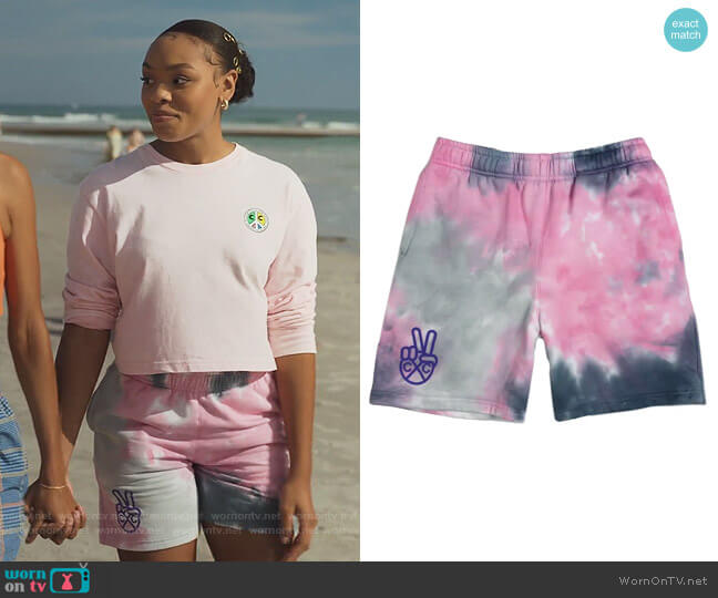 Nikki’s pink tie dye shorts on Our Kind of People