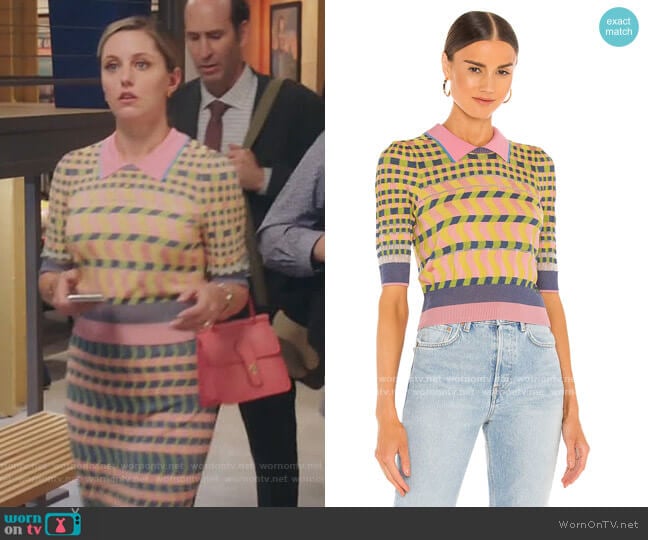 Jenny Sweater Top by Diane von Furstenberg worn by Tami (Taylor Louderman) on Kenan