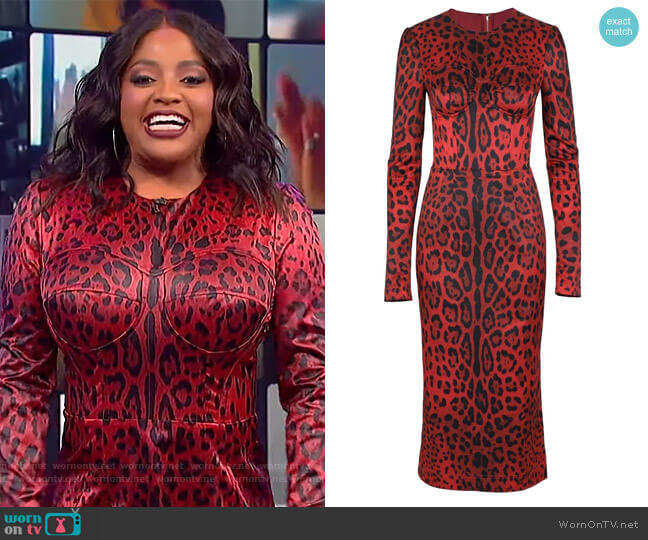 Leopard Print Dress by Dolce & Gabbana worn by Sherri Shepherd on The Wendy Williams Show