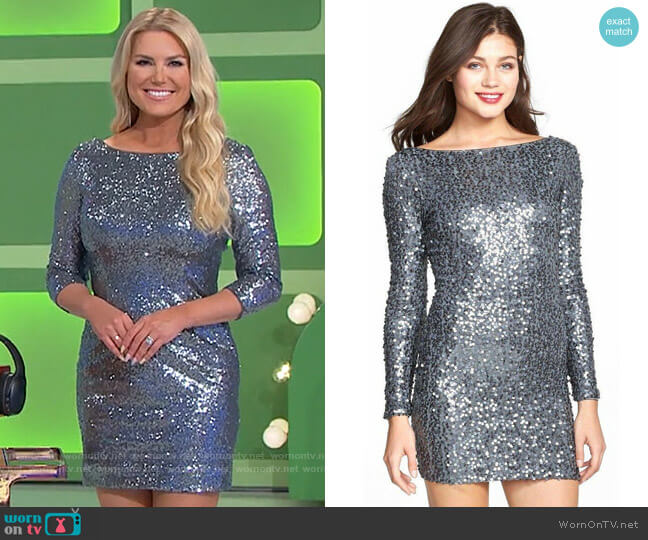 Dress the Population Lola Dress worn by Rachel Reynolds on The Price is Right