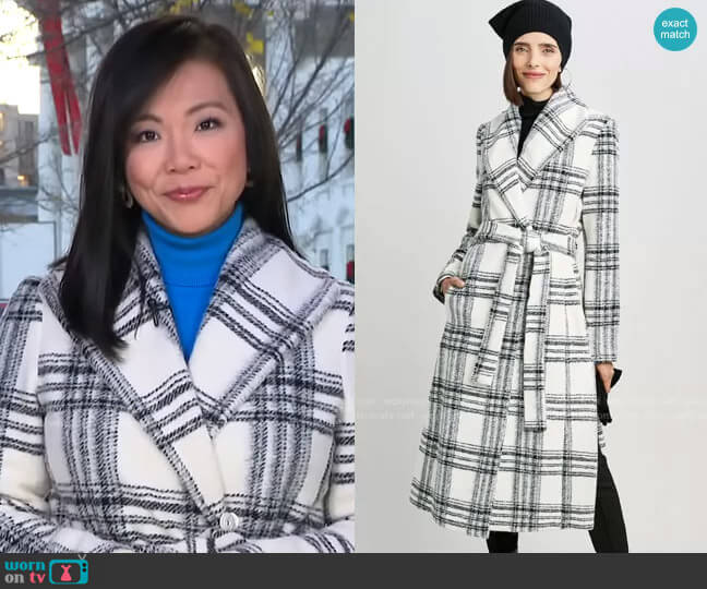 Elie Tahari Ava Coat worn by Weijia Jiang on CBS Mornings