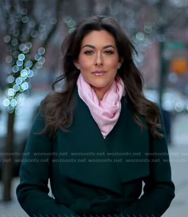 Erielle Reshef’s green wrap coat on Good Morning America