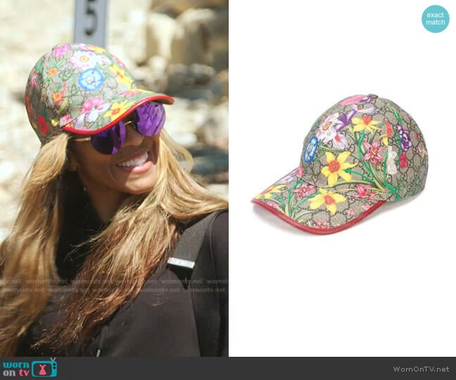 Floral GG Baseball Cap by Gucci worn by Mary Cosby on The Real Housewives of Salt Lake City