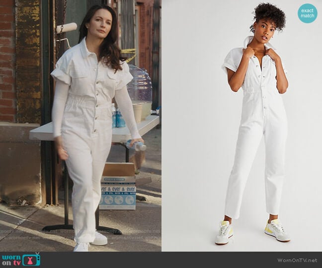 Marci Coverall by Free People worn by Charlotte York (Kristin Davis) on And Just Like That