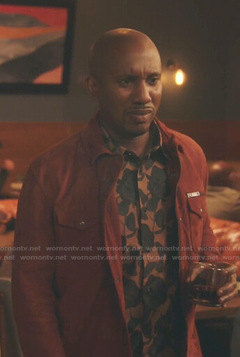 Gary’s red suede jacket on Kenan
