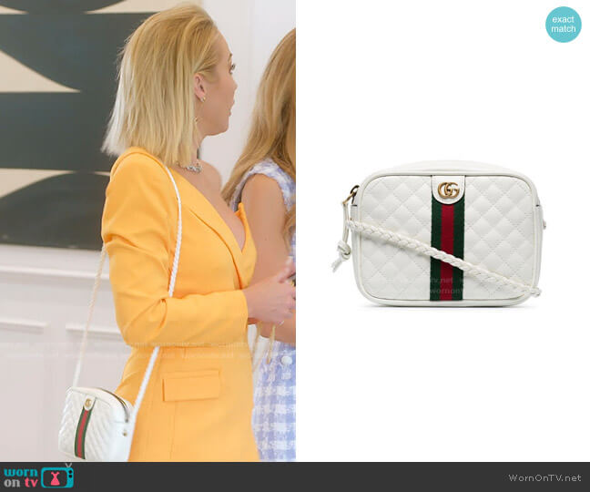 GG Small Quilted-Leather Shoulder Bag by Gucci worn by Mary Fitzgerald  on Selling Sunset
