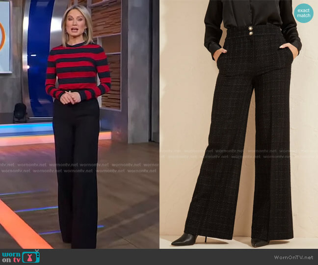 All I Tweed Pant by Guess worn by Amy Robach  on Good Morning America