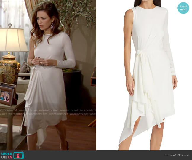 Halston Hayley Dress worn by Victoria Newman (Amelia Heinle) on The Young & the Restless