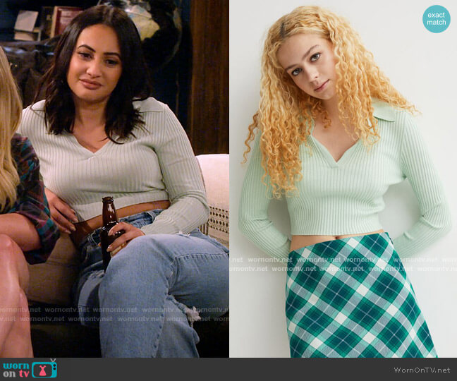 H&M Collared Ribbed Top worn by Valentina (Francia Raisa) on How I Met Your Father