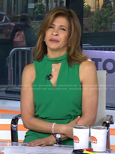Hoda’s green keyhole jumpsuit on Today