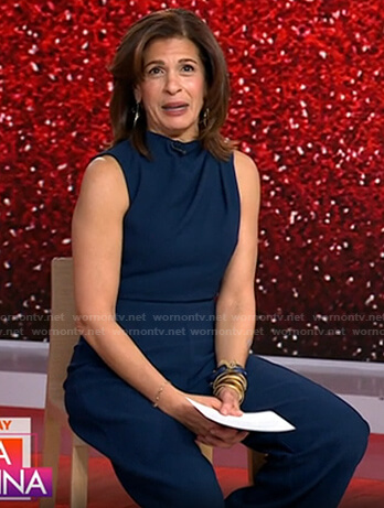 Hoda’s navy sleeveless jumpsuit on Today