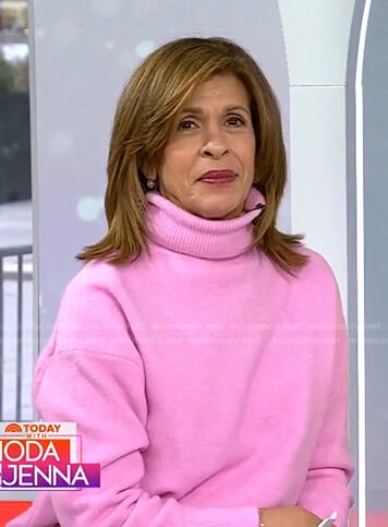 Hoda’s pink turtleneck sweater on Today