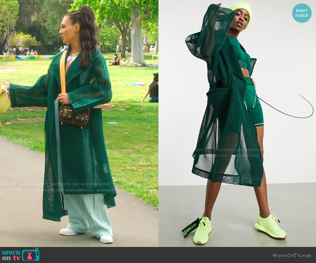 Mesh Trench Coat by Adidas x Ivy Park worn by Amanza Smith on Selling Sunset