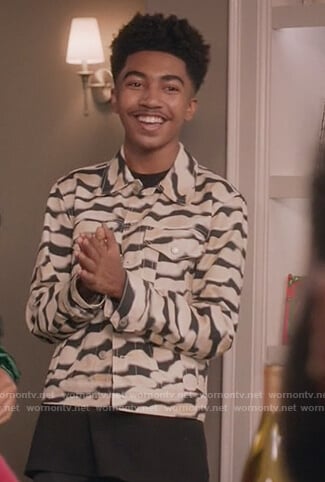 Jack's zebra stripe jacket on Black-ish