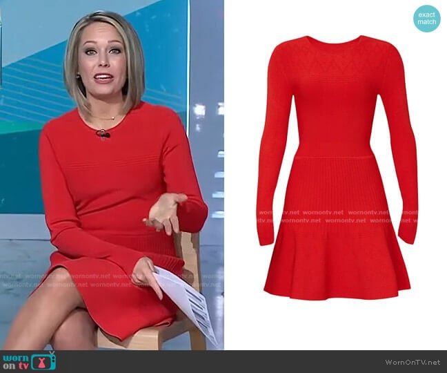 Pointelle Long Sleeve Dress by Jason Wu worn by Dylan Dreyer on Today