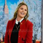 Jenna’s red cropped jacket and black shorts on Today