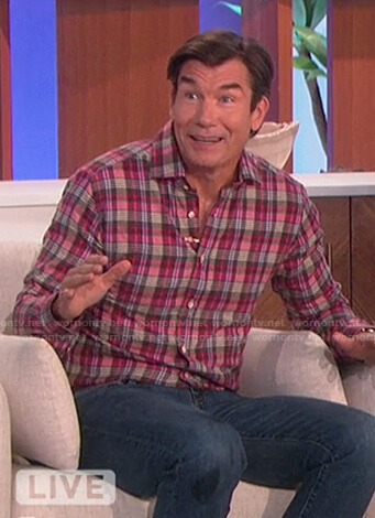 Jerry’s pink plaid shirt on The Talk