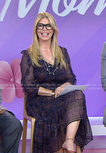 Jill’s purple printed midi dress on Today