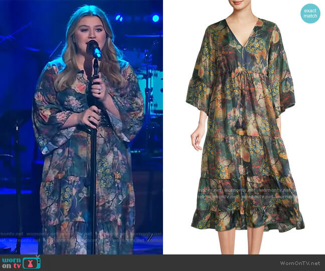 Traviata Venus Tiered Dress by Johnny Was worn by Kelly Clarkson  on The Kelly Clarkson Show