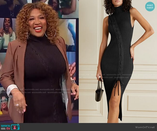 Ava Dress by Jonathan Simkhai worn by Kym Whitley on The Wendy Williams Show