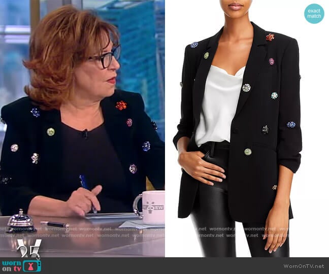 Ditsy Khloe Embellished Blazer by Cinq a Sept worn by Joy Behar on The View