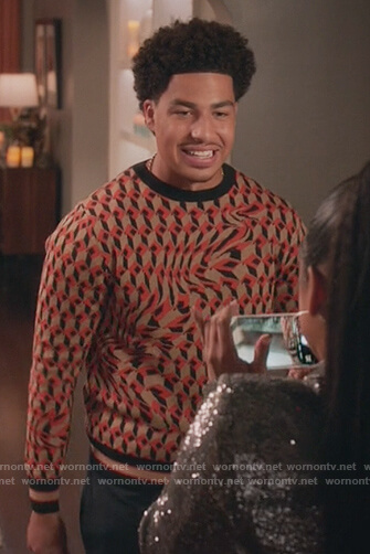 Junior's geometric print sweater on Black-ish