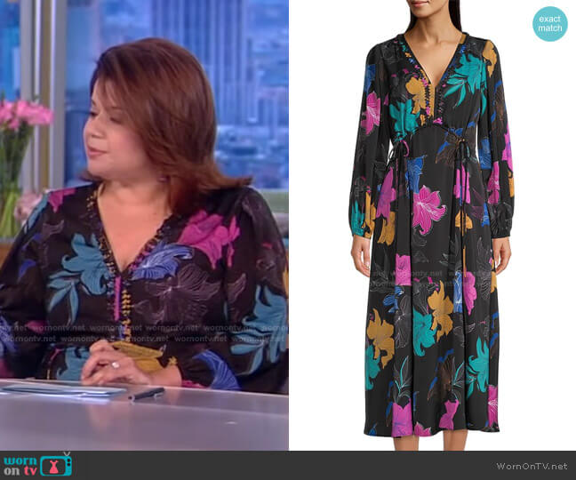 Alexi Floral Midi-Dress by Kobi Halperin worn by Ana Navarro on The View