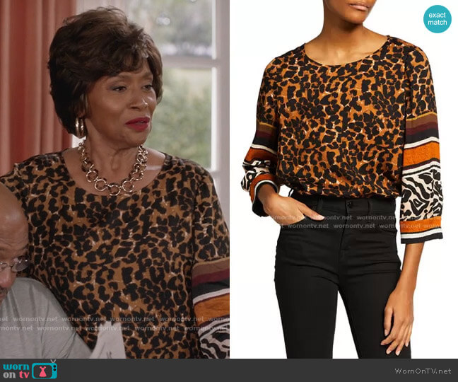 WornOnTV: Ruby’s brown leopard print top on Grown-ish | Clothes and ...