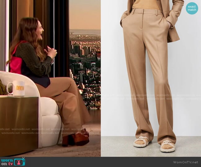 Gates Pants by Lafayette 148 worn by Drew Barrymore on The Drew Barrymore Show