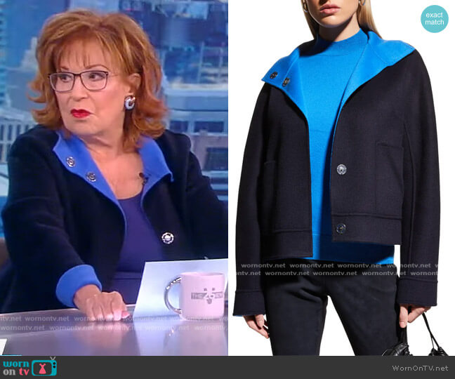 Simone Reversible Wool & Cashmere Coat by Lafayette 148 worn by Joy Behar on The View