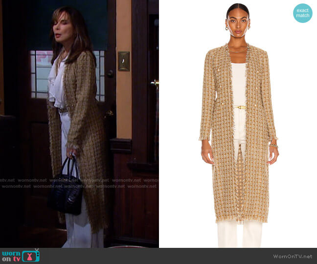 Oakley Tweed Jacket by L'Agence worn by Kate Roberts (Lauren Koslow) on Days of our Lives