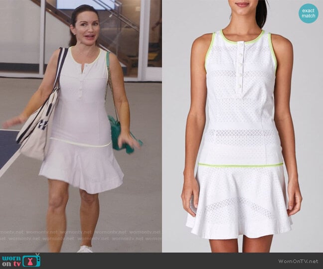 L:ace Dress with Front Buttons by Letoile Sport worn by Charlotte York (Kristin Davis) on And Just Like That