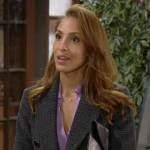 Lily’s grey plaid coat on The Young and the Restless